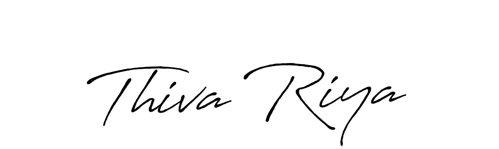 Similarly Antro_Vectra_Bolder is the best handwritten signature design. Signature creator online .You can use it as an online autograph creator for name Thiva Riya. Thiva Riya signature style 7 images and pictures png