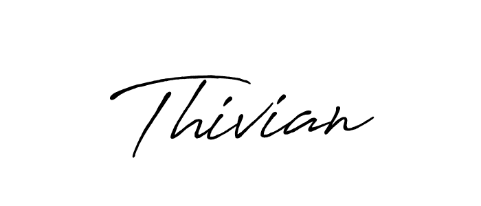 Antro_Vectra_Bolder is a professional signature style that is perfect for those who want to add a touch of class to their signature. It is also a great choice for those who want to make their signature more unique. Get Thivian name to fancy signature for free. Thivian signature style 7 images and pictures png
