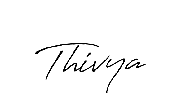 How to make Thivya signature? Antro_Vectra_Bolder is a professional autograph style. Create handwritten signature for Thivya name. Thivya signature style 7 images and pictures png