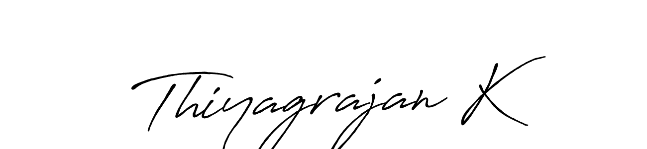 The best way (Antro_Vectra_Bolder) to make a short signature is to pick only two or three words in your name. The name Thiyagrajan K include a total of six letters. For converting this name. Thiyagrajan K signature style 7 images and pictures png