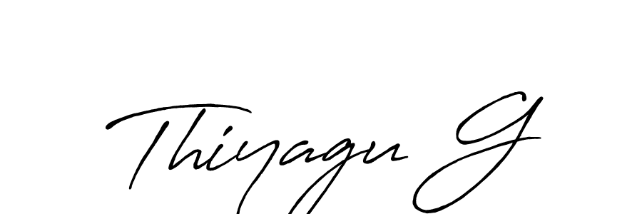 Also we have Thiyagu G name is the best signature style. Create professional handwritten signature collection using Antro_Vectra_Bolder autograph style. Thiyagu G signature style 7 images and pictures png