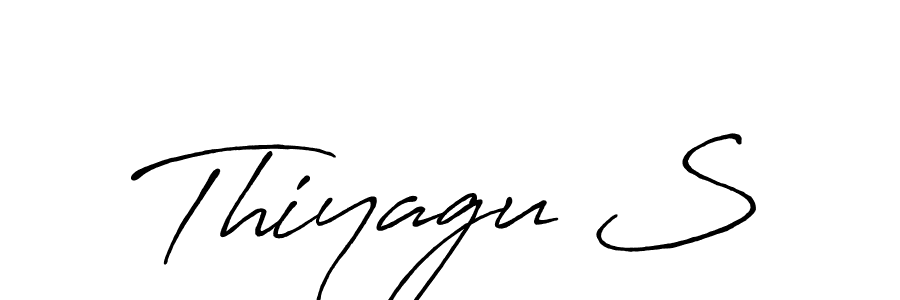 The best way (Antro_Vectra_Bolder) to make a short signature is to pick only two or three words in your name. The name Thiyagu S include a total of six letters. For converting this name. Thiyagu S signature style 7 images and pictures png