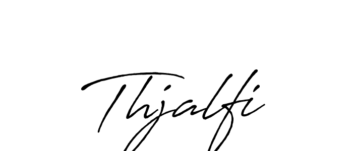 Create a beautiful signature design for name Thjalfi. With this signature (Antro_Vectra_Bolder) fonts, you can make a handwritten signature for free. Thjalfi signature style 7 images and pictures png