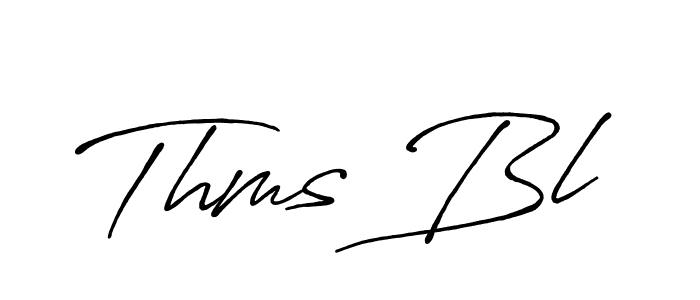 Design your own signature with our free online signature maker. With this signature software, you can create a handwritten (Antro_Vectra_Bolder) signature for name Thms Bl. Thms Bl signature style 7 images and pictures png