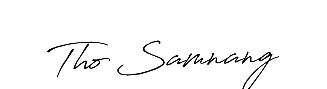 How to make Tho Samnang name signature. Use Antro_Vectra_Bolder style for creating short signs online. This is the latest handwritten sign. Tho Samnang signature style 7 images and pictures png