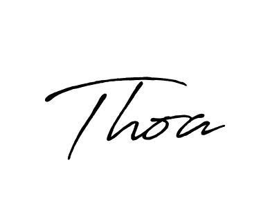 Thoa stylish signature style. Best Handwritten Sign (Antro_Vectra_Bolder) for my name. Handwritten Signature Collection Ideas for my name Thoa. Thoa signature style 7 images and pictures png