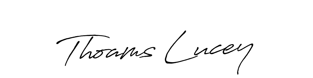 Thoams Lucey stylish signature style. Best Handwritten Sign (Antro_Vectra_Bolder) for my name. Handwritten Signature Collection Ideas for my name Thoams Lucey. Thoams Lucey signature style 7 images and pictures png