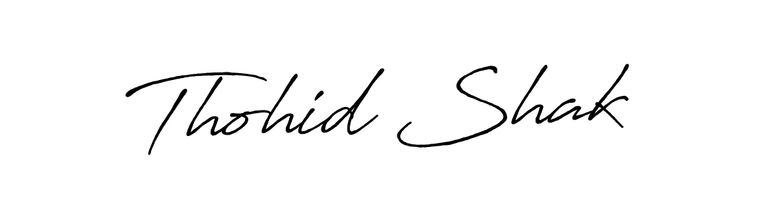 How to make Thohid Shak name signature. Use Antro_Vectra_Bolder style for creating short signs online. This is the latest handwritten sign. Thohid Shak signature style 7 images and pictures png