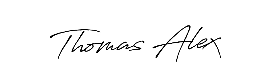 Design your own signature with our free online signature maker. With this signature software, you can create a handwritten (Antro_Vectra_Bolder) signature for name Thomas Alex. Thomas Alex signature style 7 images and pictures png