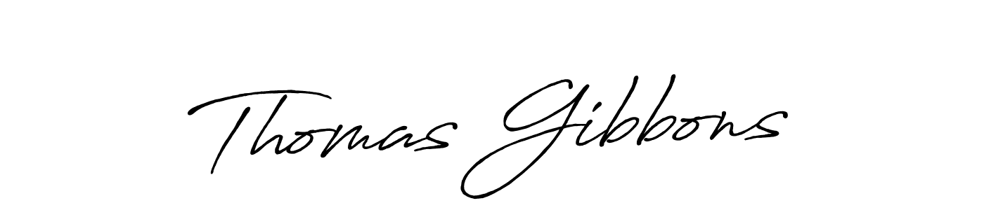 Create a beautiful signature design for name Thomas Gibbons. With this signature (Antro_Vectra_Bolder) fonts, you can make a handwritten signature for free. Thomas Gibbons signature style 7 images and pictures png