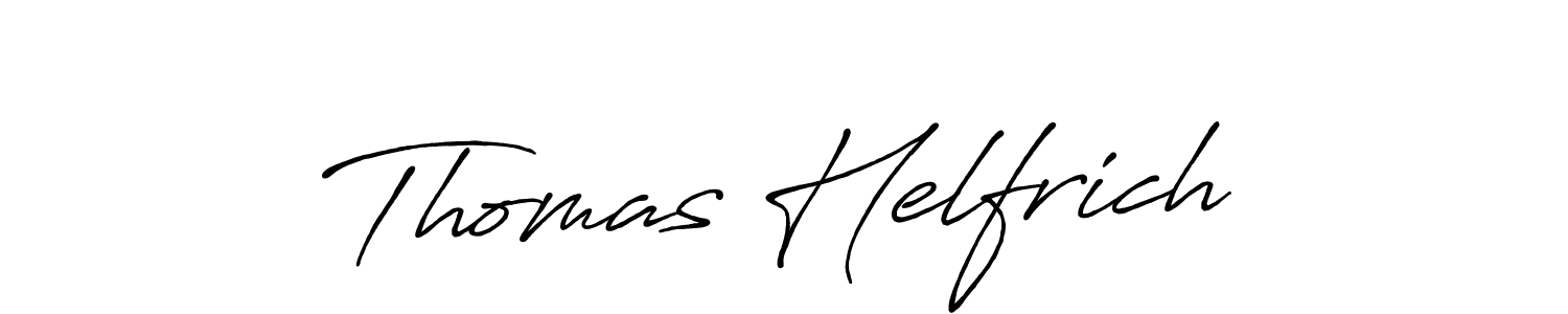 Make a beautiful signature design for name Thomas Helfrich. With this signature (Antro_Vectra_Bolder) style, you can create a handwritten signature for free. Thomas Helfrich signature style 7 images and pictures png