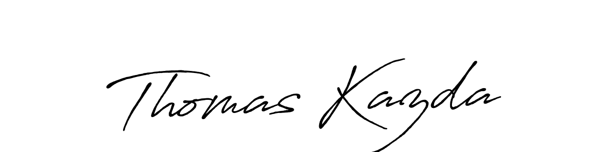 How to make Thomas Kazda name signature. Use Antro_Vectra_Bolder style for creating short signs online. This is the latest handwritten sign. Thomas Kazda signature style 7 images and pictures png