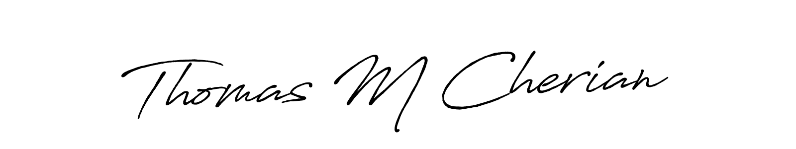 Use a signature maker to create a handwritten signature online. With this signature software, you can design (Antro_Vectra_Bolder) your own signature for name Thomas M Cherian. Thomas M Cherian signature style 7 images and pictures png