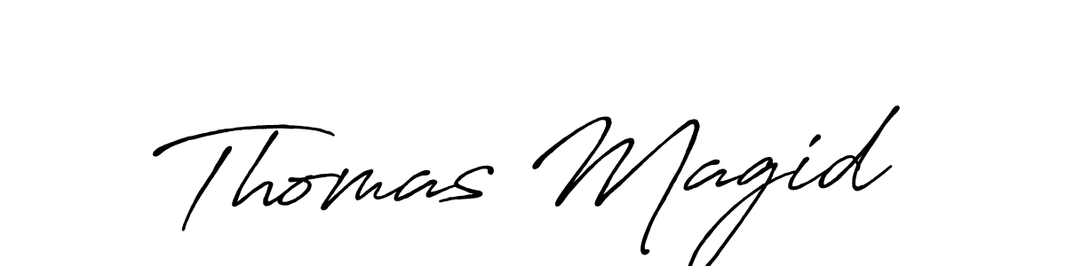 Once you've used our free online signature maker to create your best signature Antro_Vectra_Bolder style, it's time to enjoy all of the benefits that Thomas Magid name signing documents. Thomas Magid signature style 7 images and pictures png