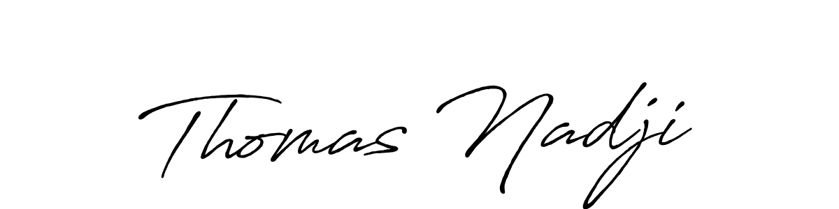 Similarly Antro_Vectra_Bolder is the best handwritten signature design. Signature creator online .You can use it as an online autograph creator for name Thomas Nadji. Thomas Nadji signature style 7 images and pictures png