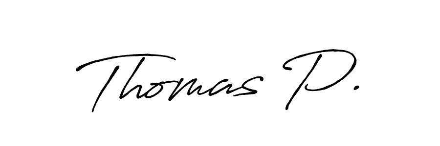 Design your own signature with our free online signature maker. With this signature software, you can create a handwritten (Antro_Vectra_Bolder) signature for name Thomas P.. Thomas P. signature style 7 images and pictures png