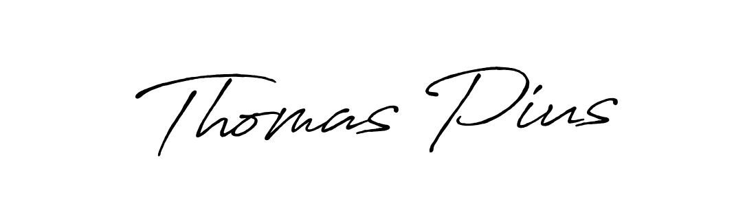 Thomas Pius stylish signature style. Best Handwritten Sign (Antro_Vectra_Bolder) for my name. Handwritten Signature Collection Ideas for my name Thomas Pius. Thomas Pius signature style 7 images and pictures png