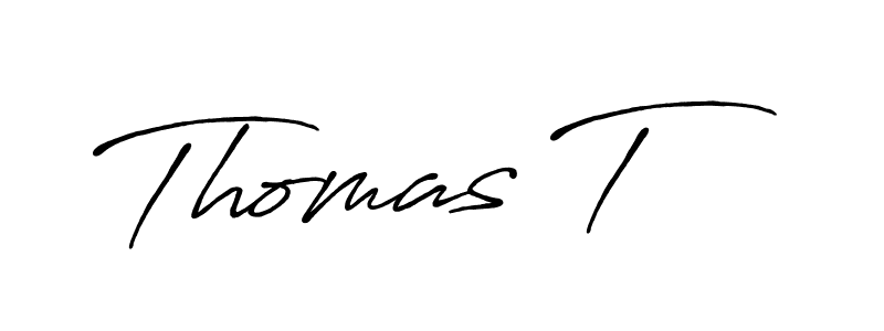 How to make Thomas T name signature. Use Antro_Vectra_Bolder style for creating short signs online. This is the latest handwritten sign. Thomas T signature style 7 images and pictures png