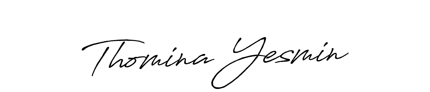 How to make Thomina Yesmin name signature. Use Antro_Vectra_Bolder style for creating short signs online. This is the latest handwritten sign. Thomina Yesmin signature style 7 images and pictures png