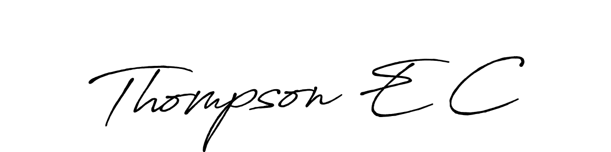 if you are searching for the best signature style for your name Thompson E C. so please give up your signature search. here we have designed multiple signature styles  using Antro_Vectra_Bolder. Thompson E C signature style 7 images and pictures png