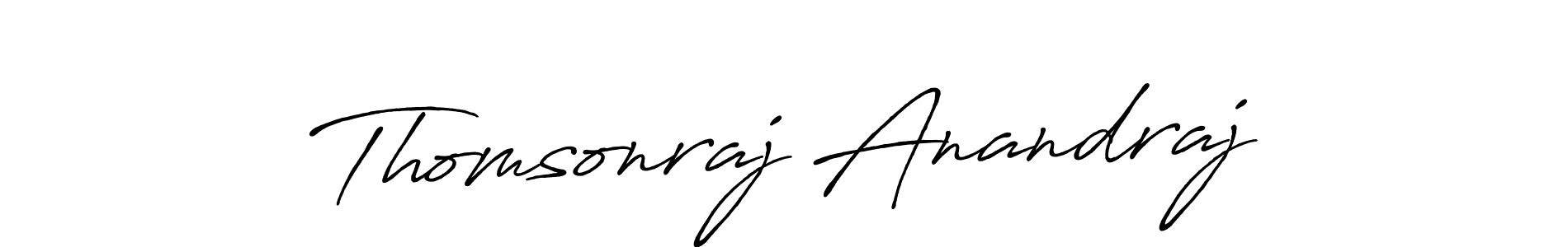 Thomsonraj Anandraj stylish signature style. Best Handwritten Sign (Antro_Vectra_Bolder) for my name. Handwritten Signature Collection Ideas for my name Thomsonraj Anandraj. Thomsonraj Anandraj signature style 7 images and pictures png