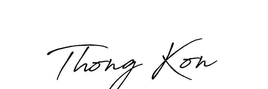 How to make Thong Kon name signature. Use Antro_Vectra_Bolder style for creating short signs online. This is the latest handwritten sign. Thong Kon signature style 7 images and pictures png