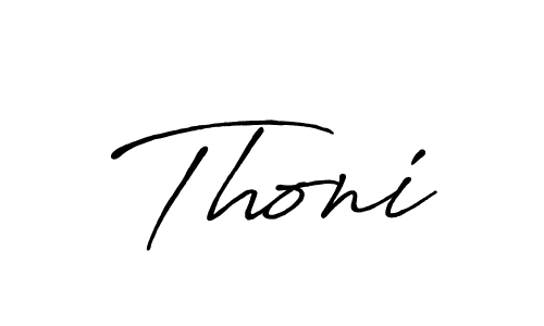 Make a beautiful signature design for name Thoni. Use this online signature maker to create a handwritten signature for free. Thoni signature style 7 images and pictures png