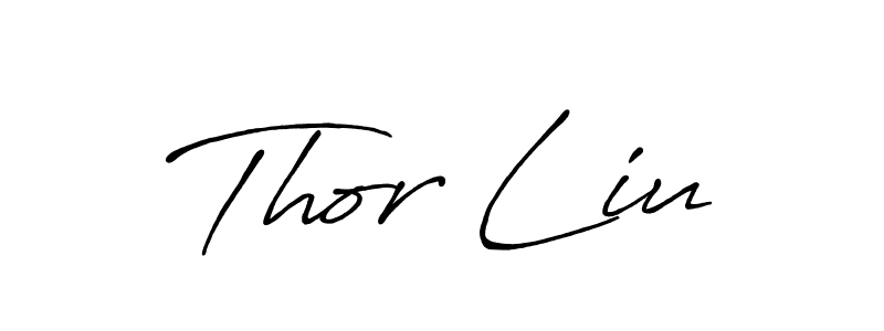 The best way (Antro_Vectra_Bolder) to make a short signature is to pick only two or three words in your name. The name Thor Liu include a total of six letters. For converting this name. Thor Liu signature style 7 images and pictures png