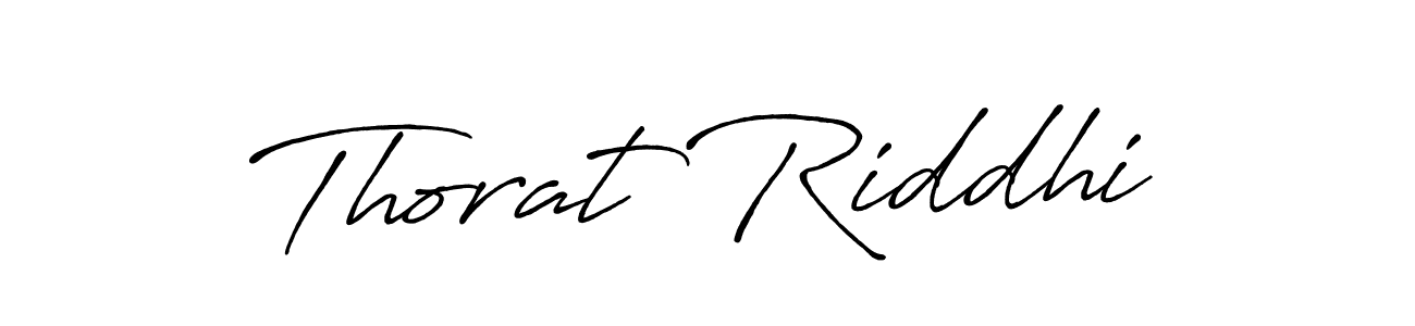 Use a signature maker to create a handwritten signature online. With this signature software, you can design (Antro_Vectra_Bolder) your own signature for name Thorat Riddhi. Thorat Riddhi signature style 7 images and pictures png