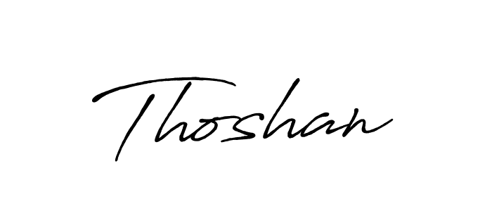 Make a beautiful signature design for name Thoshan. With this signature (Antro_Vectra_Bolder) style, you can create a handwritten signature for free. Thoshan signature style 7 images and pictures png