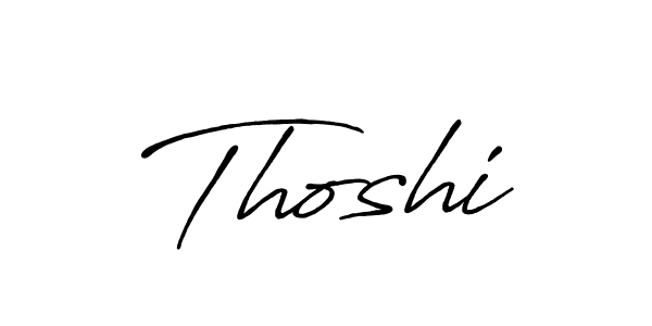 Create a beautiful signature design for name Thoshi. With this signature (Antro_Vectra_Bolder) fonts, you can make a handwritten signature for free. Thoshi signature style 7 images and pictures png