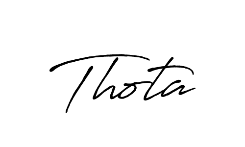 Design your own signature with our free online signature maker. With this signature software, you can create a handwritten (Antro_Vectra_Bolder) signature for name Thota. Thota signature style 7 images and pictures png
