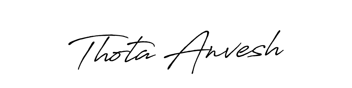 Make a short Thota Anvesh signature style. Manage your documents anywhere anytime using Antro_Vectra_Bolder. Create and add eSignatures, submit forms, share and send files easily. Thota Anvesh signature style 7 images and pictures png