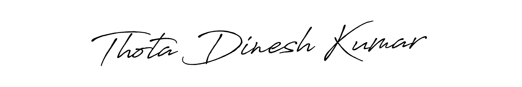 The best way (Antro_Vectra_Bolder) to make a short signature is to pick only two or three words in your name. The name Thota Dinesh Kumar include a total of six letters. For converting this name. Thota Dinesh Kumar signature style 7 images and pictures png