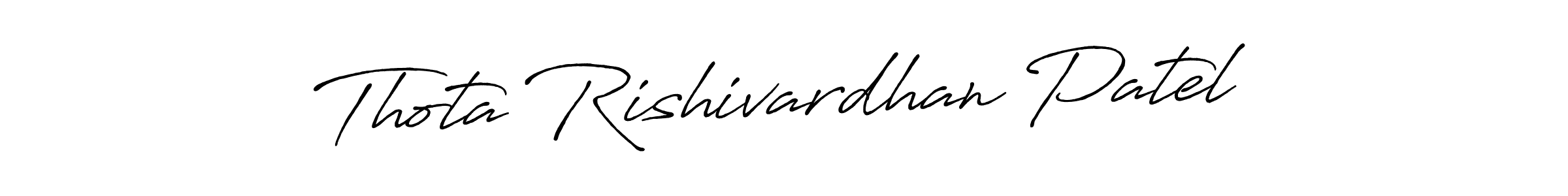 Create a beautiful signature design for name Thota Rishivardhan Patel. With this signature (Antro_Vectra_Bolder) fonts, you can make a handwritten signature for free. Thota Rishivardhan Patel signature style 7 images and pictures png