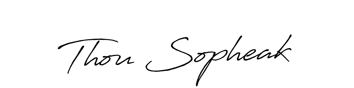 Design your own signature with our free online signature maker. With this signature software, you can create a handwritten (Antro_Vectra_Bolder) signature for name Thou Sopheak. Thou Sopheak signature style 7 images and pictures png