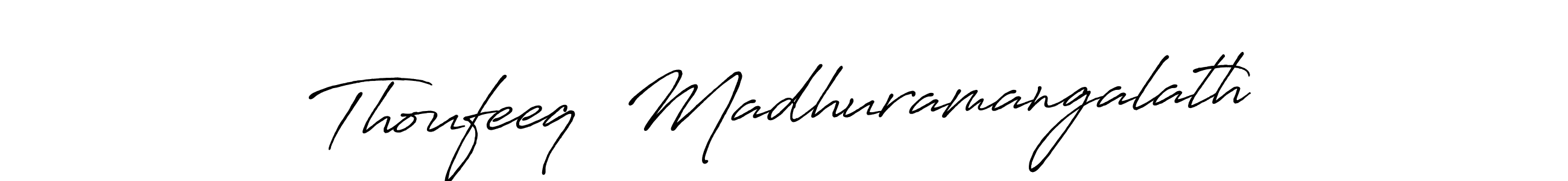 Also You can easily find your signature by using the search form. We will create Thoufeeq  Madhuramangalath name handwritten signature images for you free of cost using Antro_Vectra_Bolder sign style. Thoufeeq  Madhuramangalath signature style 7 images and pictures png