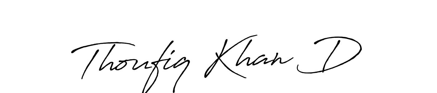 How to Draw Thoufiq Khan D signature style? Antro_Vectra_Bolder is a latest design signature styles for name Thoufiq Khan D. Thoufiq Khan D signature style 7 images and pictures png