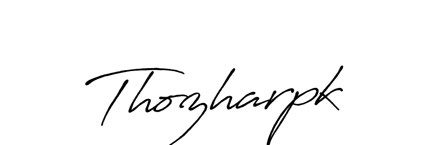 The best way (Antro_Vectra_Bolder) to make a short signature is to pick only two or three words in your name. The name Thozharpk include a total of six letters. For converting this name. Thozharpk signature style 7 images and pictures png