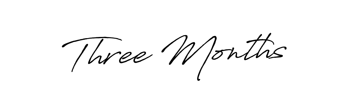 Create a beautiful signature design for name Three Months. With this signature (Antro_Vectra_Bolder) fonts, you can make a handwritten signature for free. Three Months signature style 7 images and pictures png