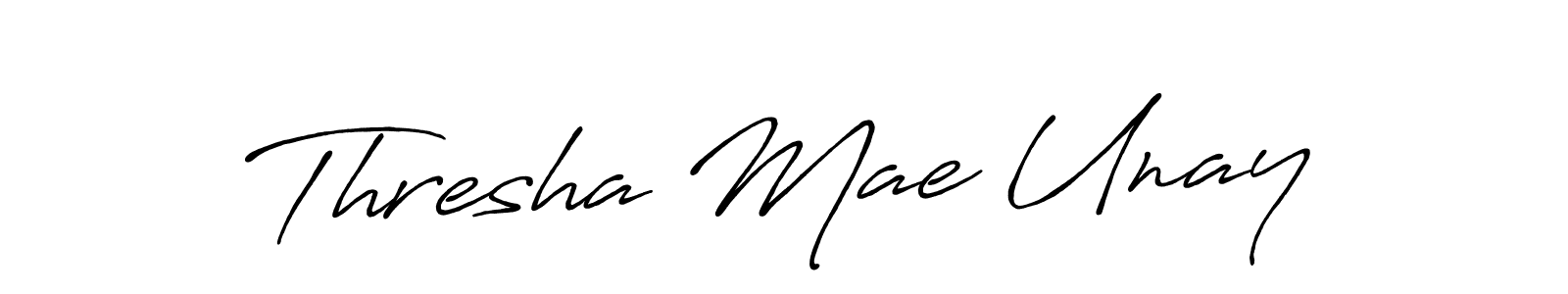 Also we have Thresha Mae Unay name is the best signature style. Create professional handwritten signature collection using Antro_Vectra_Bolder autograph style. Thresha Mae Unay signature style 7 images and pictures png
