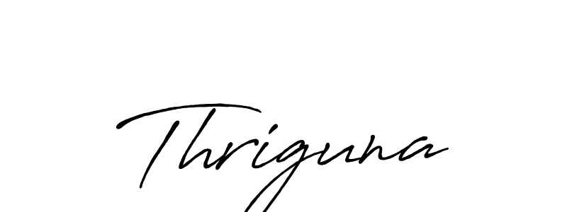 How to make Thriguna name signature. Use Antro_Vectra_Bolder style for creating short signs online. This is the latest handwritten sign. Thriguna signature style 7 images and pictures png