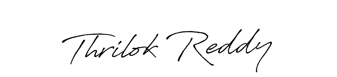 Make a beautiful signature design for name Thrilok Reddy. Use this online signature maker to create a handwritten signature for free. Thrilok Reddy signature style 7 images and pictures png