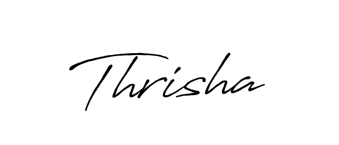 Similarly Antro_Vectra_Bolder is the best handwritten signature design. Signature creator online .You can use it as an online autograph creator for name Thrisha. Thrisha signature style 7 images and pictures png