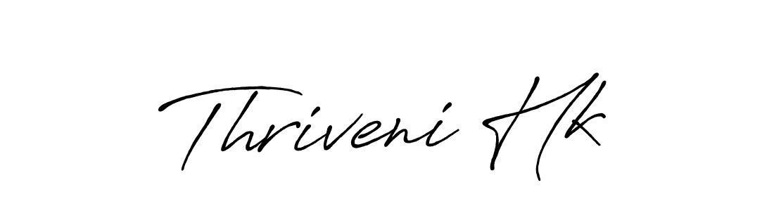 How to make Thriveni Hk signature? Antro_Vectra_Bolder is a professional autograph style. Create handwritten signature for Thriveni Hk name. Thriveni Hk signature style 7 images and pictures png