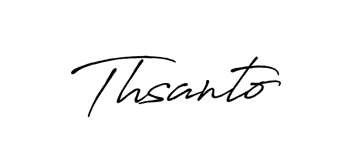 Make a beautiful signature design for name Thsanto. With this signature (Antro_Vectra_Bolder) style, you can create a handwritten signature for free. Thsanto signature style 7 images and pictures png