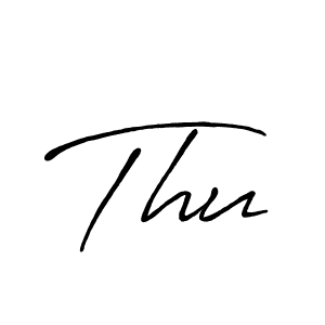 How to make Thu name signature. Use Antro_Vectra_Bolder style for creating short signs online. This is the latest handwritten sign. Thu signature style 7 images and pictures png