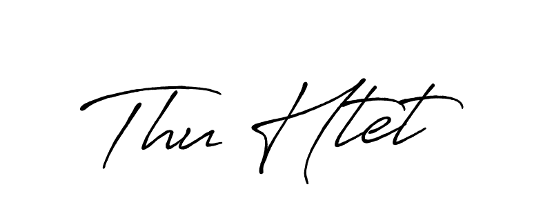 How to make Thu Htet name signature. Use Antro_Vectra_Bolder style for creating short signs online. This is the latest handwritten sign. Thu Htet signature style 7 images and pictures png