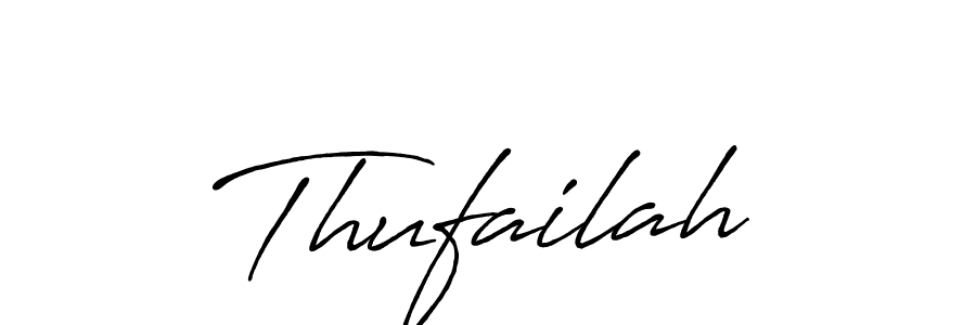 if you are searching for the best signature style for your name Thufailah. so please give up your signature search. here we have designed multiple signature styles  using Antro_Vectra_Bolder. Thufailah signature style 7 images and pictures png