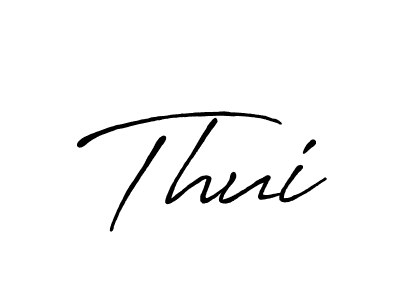 How to make Thui name signature. Use Antro_Vectra_Bolder style for creating short signs online. This is the latest handwritten sign. Thui signature style 7 images and pictures png
